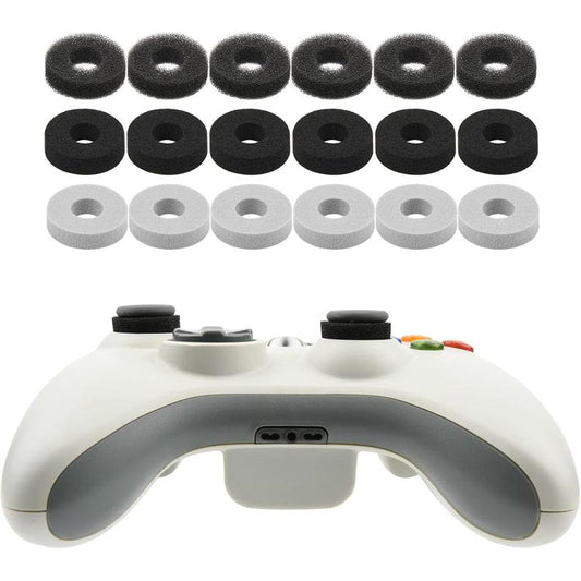 Joystick damping ring set, 18 foam rings in black and white