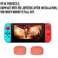 Orange silicone thumbstick anti-slip caps, textured dome grips