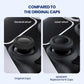 Close-up of black joystick thumb grip replacement cap with textured top.