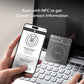 PINCARD Ultra Mini NFC scan information on smartphone with black card tag