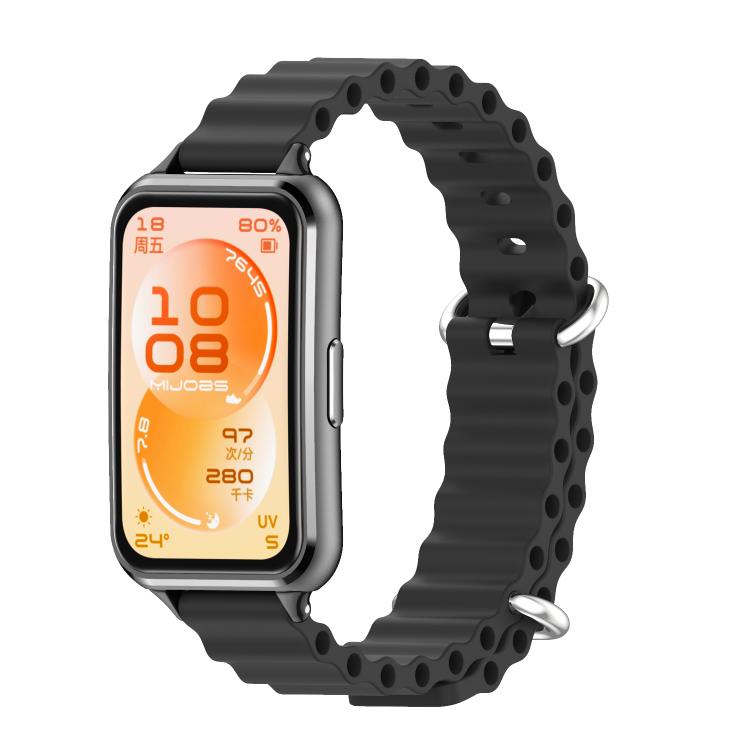 MIJOBS Ocean Silicone Breathable Watch Band, For Huawei Band 11 / Band 11 Pro