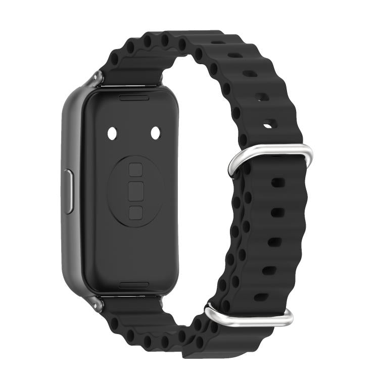 MIJOBS Ocean Silicone Breathable Watch Band, For Huawei Band 11 / Band 11 Pro