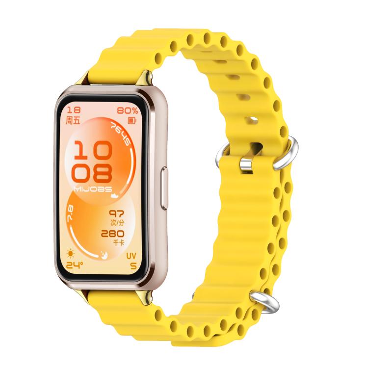 MIJOBS Ocean Silicone Breathable Watch Band, For Huawei Band 11 / Band 11 Pro
