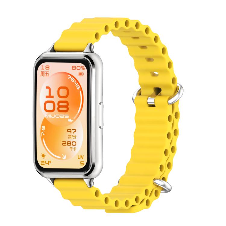 MIJOBS Ocean Silicone Breathable Watch Band, For Huawei Band 11 / Band 11 Pro