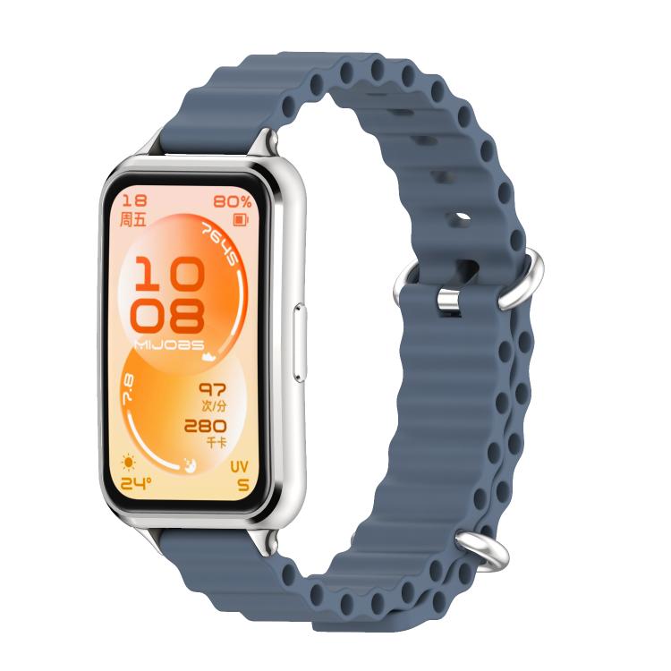 MIJOBS Ocean Silicone Breathable Watch Band, For Huawei Band 11 / Band 11 Pro