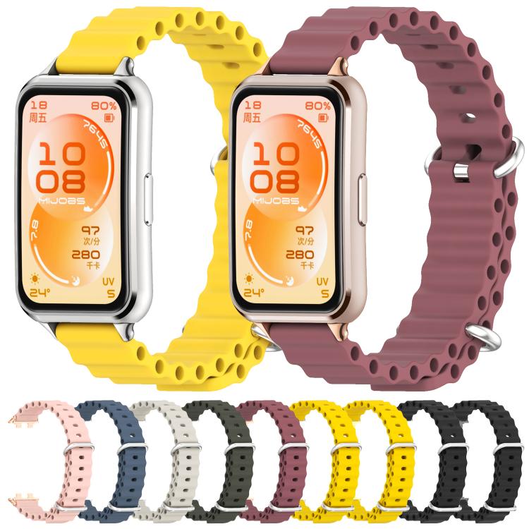 MIJOBS Ocean Silicone Breathable Watch Band, For Huawei Band 11 / Band 11 Pro