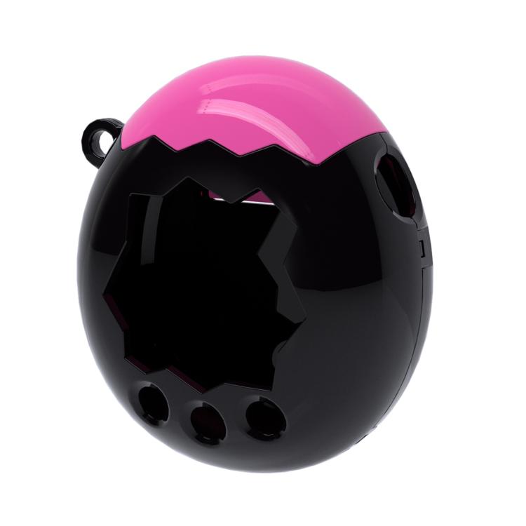 Two-tone protective device case with glossy black outer shell and hot pink front