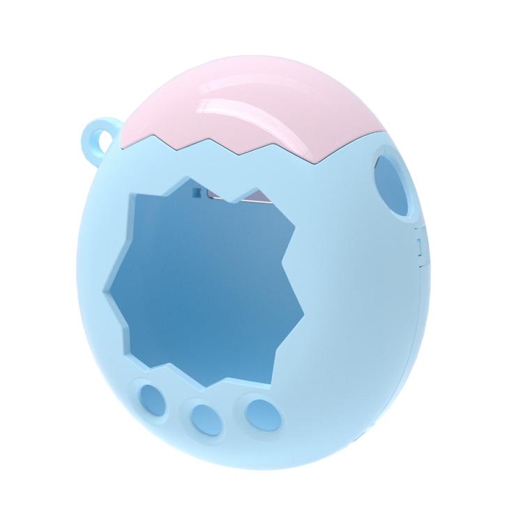 Two-tone protective device case with pale blue outer shell and deeper blue front