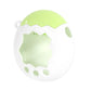 Two-tone protective device case with clear white shell and lime green front