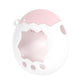 Two-tone protective device case with clear white shell and soft pink front