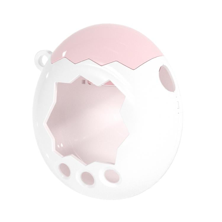 Two-tone protective device case with clear white shell and soft pink front