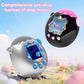 Two-tone protective case for virtual pet device, pink top and dark gray shell