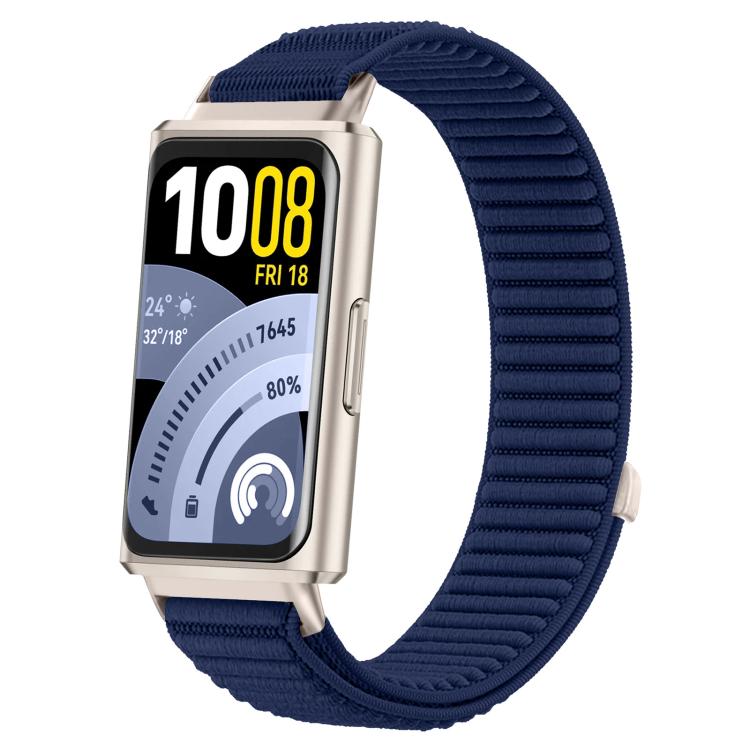 xDfind Woven Nylon Hook And Loop Fastener Metal Interface Watch Band, For Huawei Band 11 Pro / 11