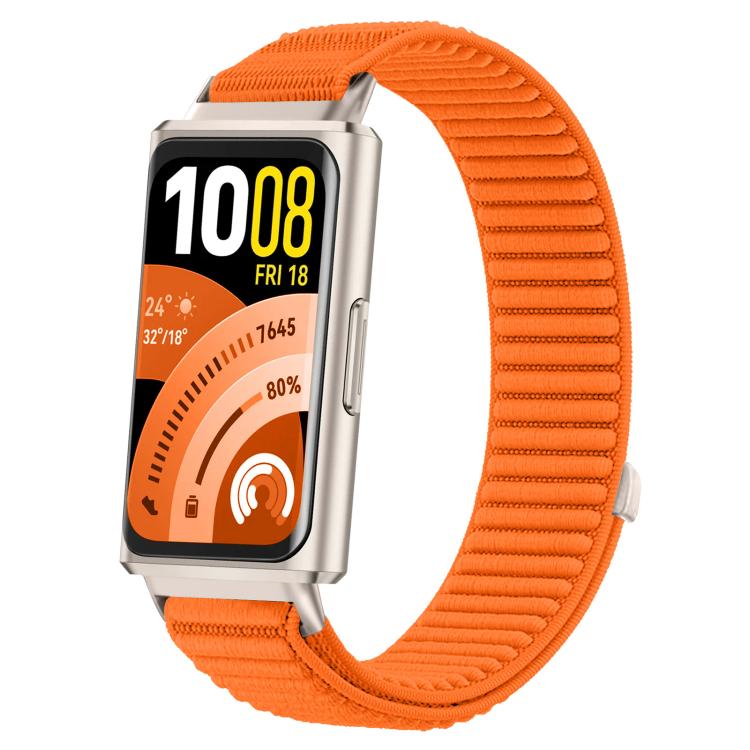 xDfind Woven Nylon Hook And Loop Fastener Metal Interface Watch Band, For Huawei Band 11 Pro / 11