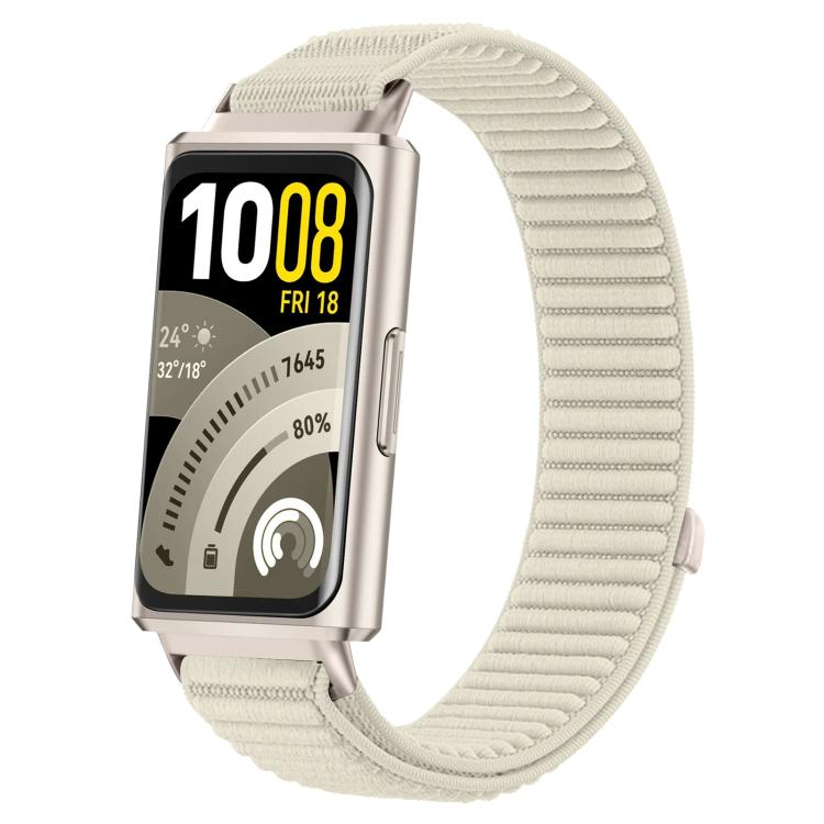 xDfind Woven Nylon Hook And Loop Fastener Metal Interface Watch Band, For Huawei Band 11 Pro / 11
