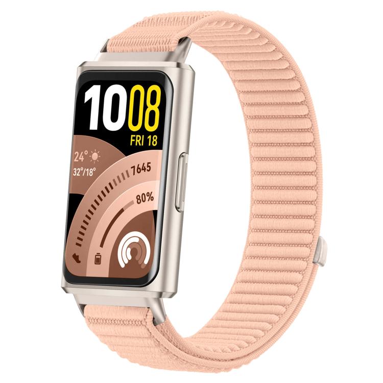 xDfind Woven Nylon Hook And Loop Fastener Metal Interface Watch Band, For Huawei Band 11 Pro / 11