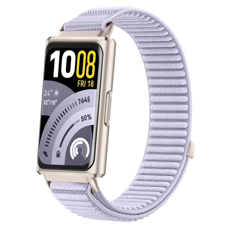 xDfind Woven Nylon Hook And Loop Fastener Metal Interface Watch Band, For Huawei Band 11 Pro / 11