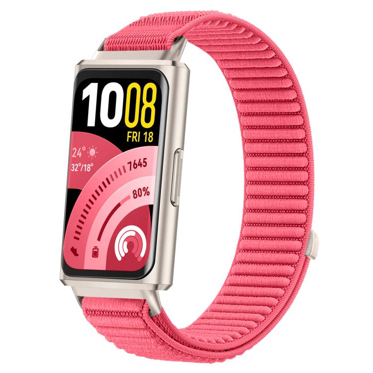xDfind Woven Nylon Hook And Loop Fastener Metal Interface Watch Band, For Huawei Band 11 Pro / 11