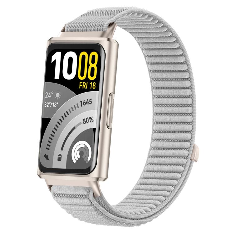 xDfind Woven Nylon Hook And Loop Fastener Metal Interface Watch Band, For Huawei Band 11 Pro / 11
