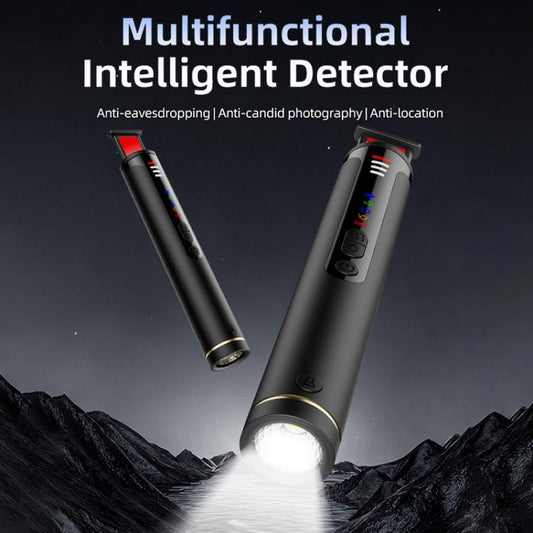 Handheld infrared detector with red top light and illuminated front tip