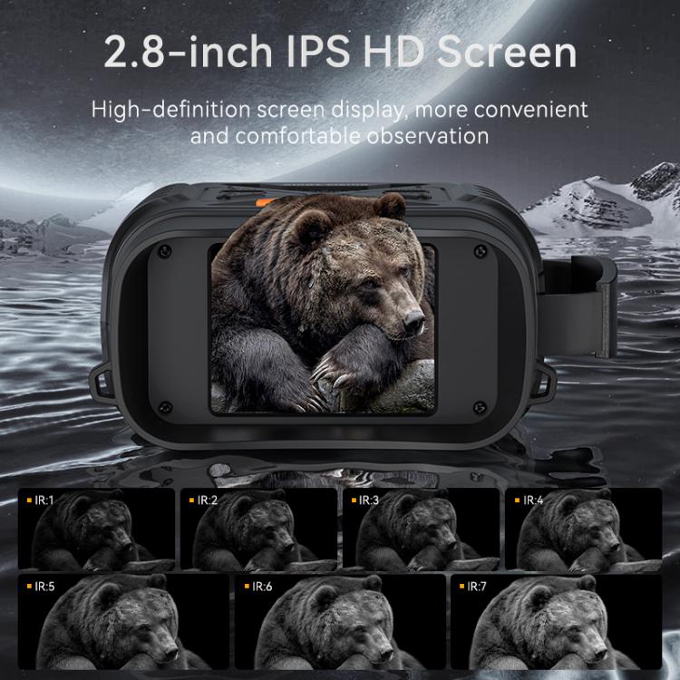 Black night vision device featuring a 2.8-inch IPS HD display screen