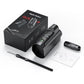 Black infrared night vision monocular with 2-inch display, hand strap and accessory case