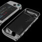 Transparent TPU case for ASUS ROG Ally highlighting controller-side openings and vent pattern