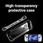 High-clarity transparent TPU case for ASUS ROG Ally with open ports and vented back panel