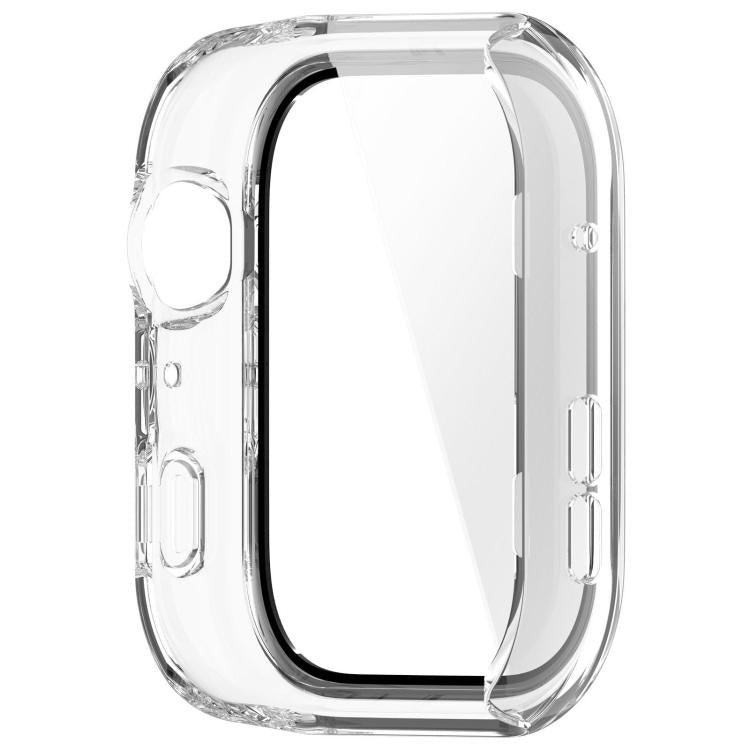 Clear xDfind watch case with integrated screen protector, reverse view