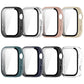 Eight PC watch cases with integrated screen protectors in assorted colors