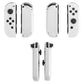 Transparent TPU Joy-Con cases with joystick cutouts and included joystick caps