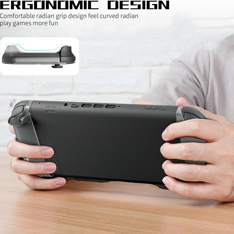 Crystal PC Joy-Con case set with transparent shell and comfortable curved grip
