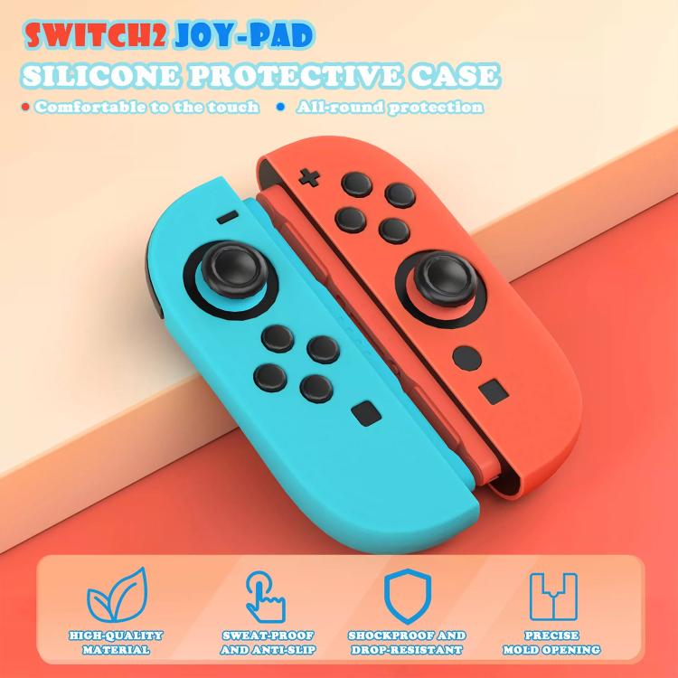 Silicone protective Joy-Con case set for left and right Joy-Cons in blue and red