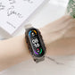 Gray silicone watch strap with smartwatch display on wrist