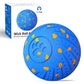 Smart automatic pet toy ball for dogs, blue with orange grip dots and textured surface