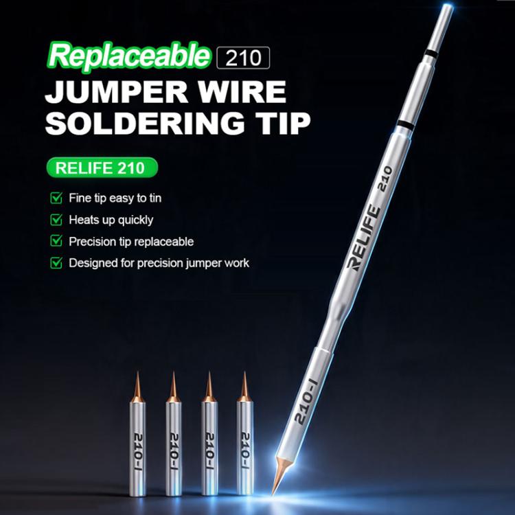 Relife 210 replaceable soldering tip bundle with fine conical copper points