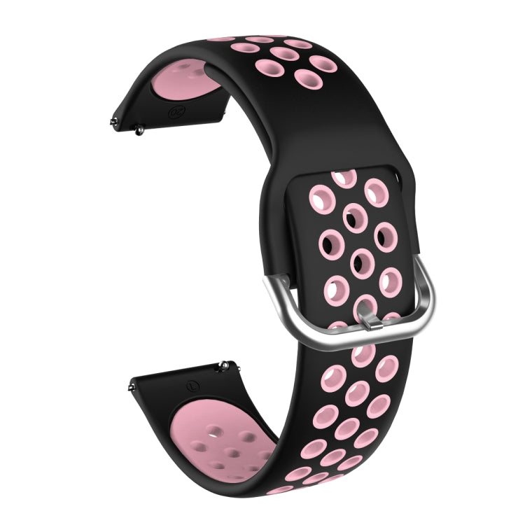 For Samsung Galaxy Watch Active2 44mm Two-color Silicone Replacement Strap Watchband