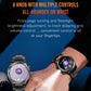 KT91 smartwatch with control screens and flashlight beam shown on a wrist