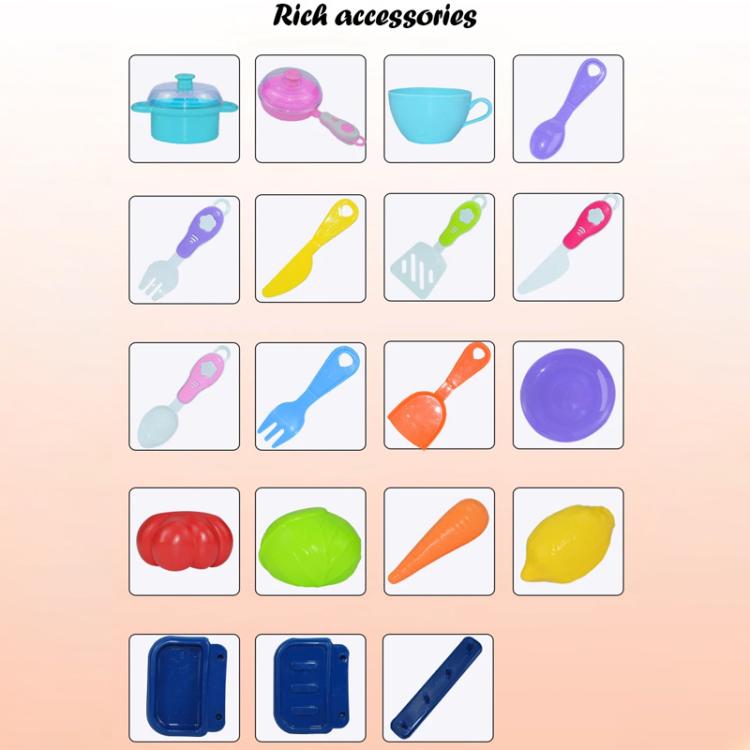 Pretend play doctor accessory assortment with cups, tools, and colorful pieces