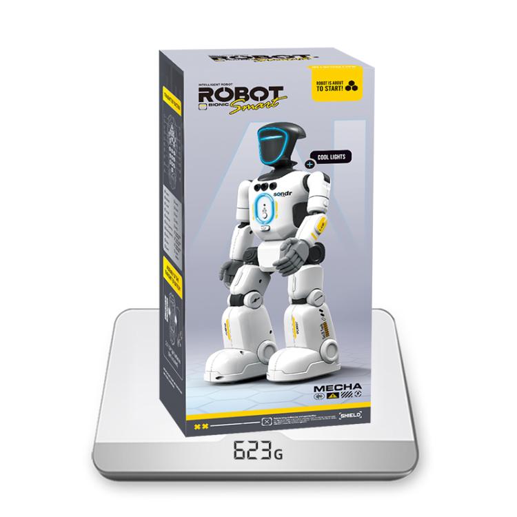 JJR/C R40 robot smart retail box, featuring the white robot with blue glowing face