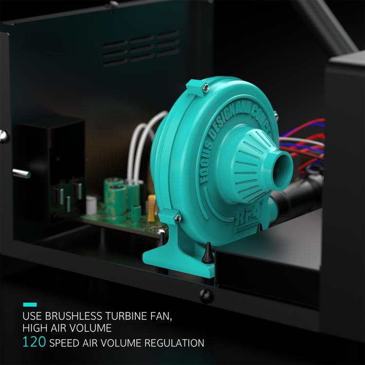 Teal brushless turbine blower housing of hot air rework station