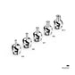 Chrome hot-air nozzle set with multiple numbered tips for rework work