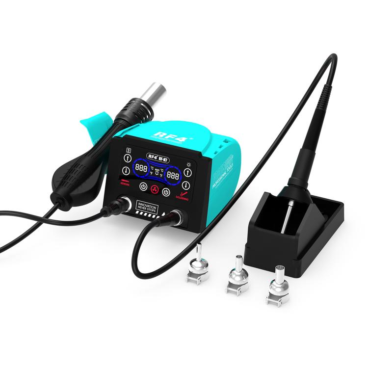 RF4 RF-H7 2 in 1 Digital Display Thermostatic Hot Air Gun Soldering Iron Station, RF-H7