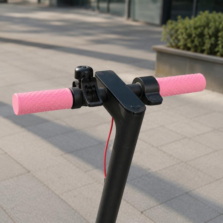 Scooter handlebar silicone anti-slip covers, pink textured grips