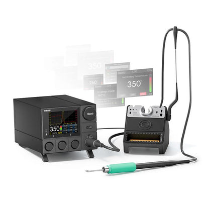 Black QIANLI smart soldering station kit with stand, display, and soldering iron