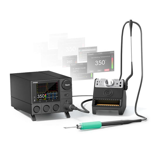 Black QIANLI smart soldering station kit with stand, display, and soldering iron