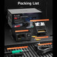 Smart soldering station packaging with accessories, cables, and sleep stand kit contents