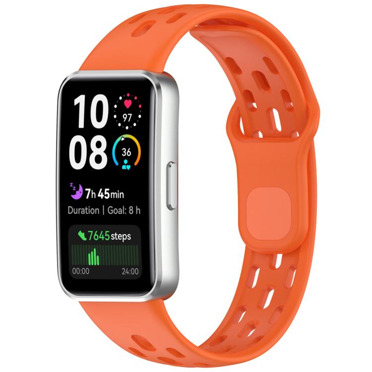 Honeycomb Hole Breathable TPU Watch Band, For Huawei Band 10 / 9 / 8