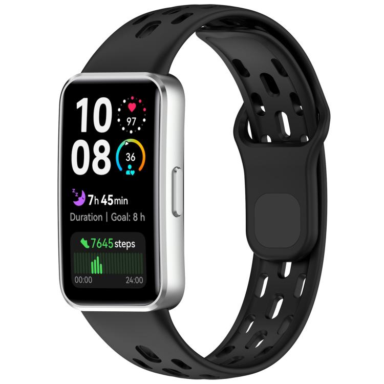 Honeycomb Hole Breathable TPU Watch Band, For Huawei Band 10 / 9 / 8
