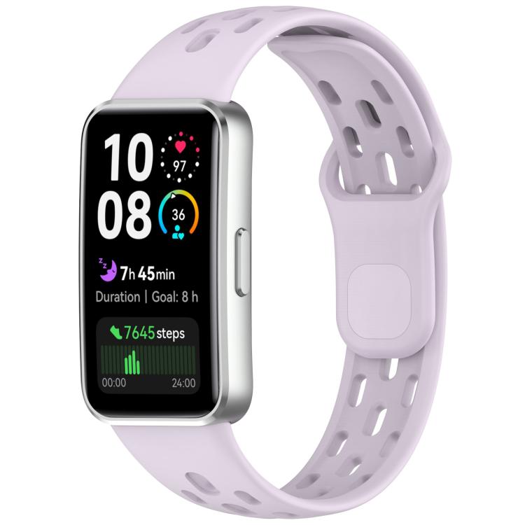 Honeycomb Hole Breathable TPU Watch Band, For Huawei Band 10 / 9 / 8